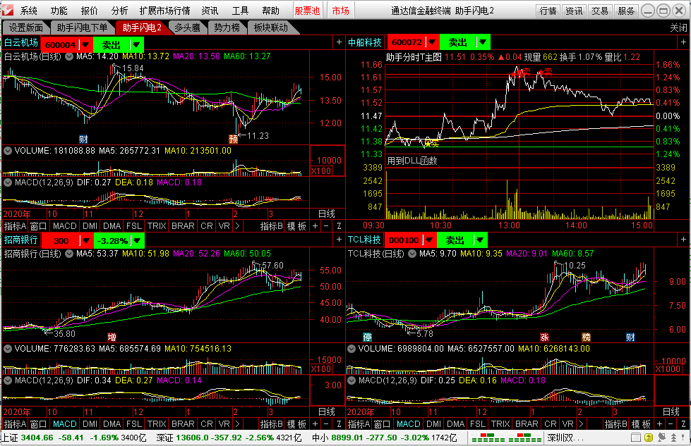 通达信定制版面闪电下单示例1